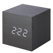 Gingko - Cube Click Clock Black / White LED