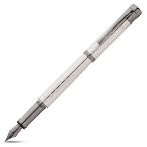 Waldmann - Tango S/Silver Square Pattern Medium Fountain Pen