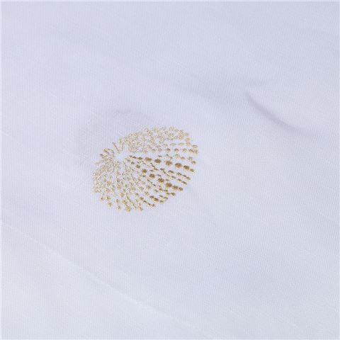 Serenk Sea Urchin White Linen Tablecloth Gold 155x250cm - Peter's of Kensington