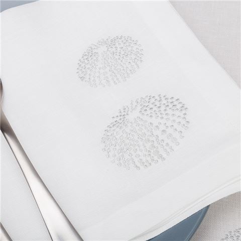 Serenk Sea Urchin Linen Napkin Silver 40x40cm - Peter's of Kensington