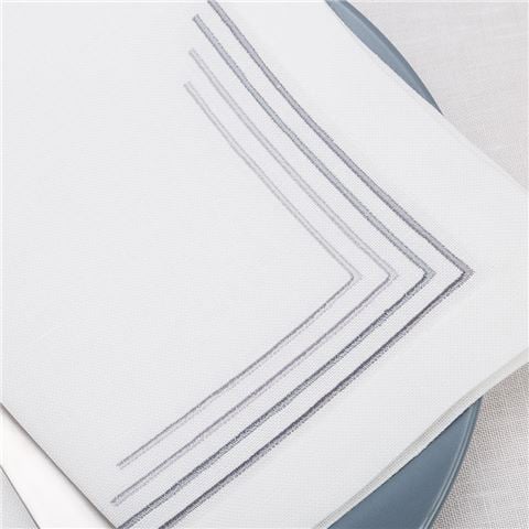Serenk - Picots Linen Napkin Silver 40x40cm
