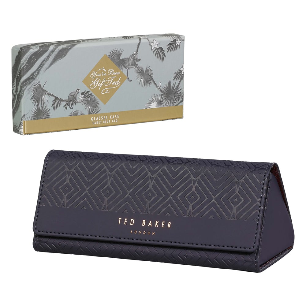 Ted Baker Glasses Case Cadet Blue Geo Peter's of Kensington