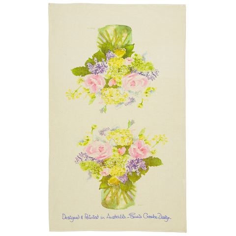 Susie Crooke - Party Flowers Tea Towel