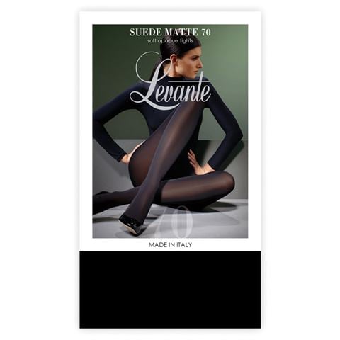 Levante Suede Matte 70 Tights Nero Medium - Peter's of Kensington