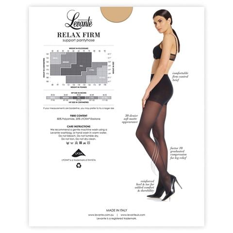 Levante - Relax Firm Support Pantyhose Nero Medium