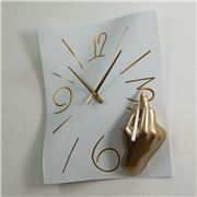 Antartidee - Freehand Clock White & Gold