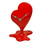 Antartidee - Fusing Heart Clock Glossy Red