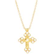 Sylvia Toledano - Croix Pendant Gold-Plated & Pearl Necklace