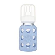 LifeFactory - Glass Baby Bottle Blue 120ml