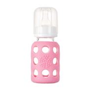 LifeFactory - Glass Baby Bottle Pink 120ml