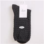 Levante - 100% Textured Cotton Socks One Size Fit My Slate
