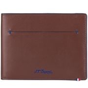 Dupont - Line D Leather Wallet With 7 Card Slots Brown