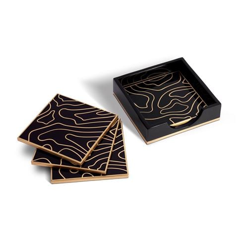 L'objet Isles Coasters Set Plus Case 5pce - Peter's of Kensington