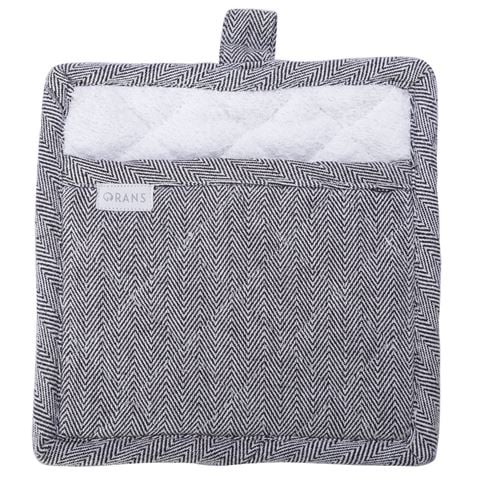Rans - Herringbone Pot Holder Black