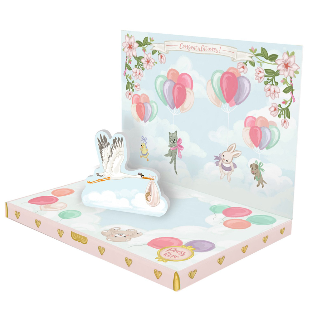 Music Box Card It's A Girl New Baby Music Box Card Peter's of