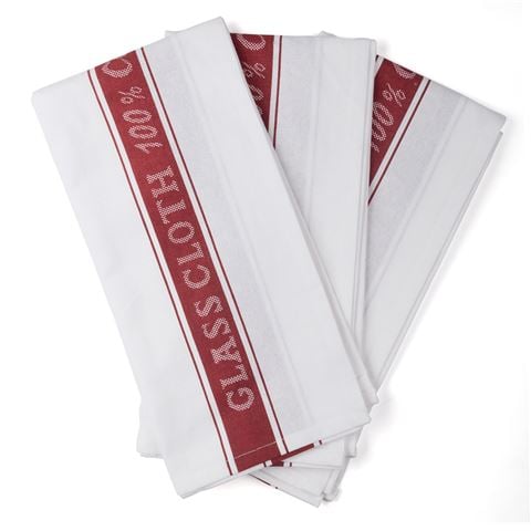 Rans Glass Cloth Set Red 3pce - Peter's of Kensington