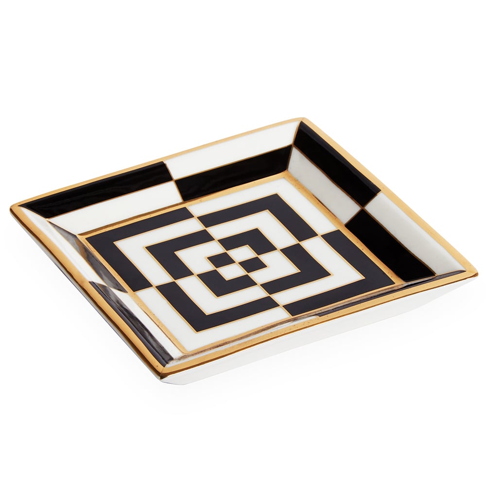 Jonathan Adler Op Art Square Tray Black/White Peter's of Kensington