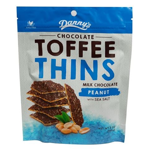 Danny's - Toffee Thins M/Chocolate Peanut & Sea Salt 140g
