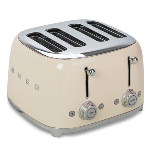 Smeg - 50's Retro 4 Slot Toaster TSF03 Cream