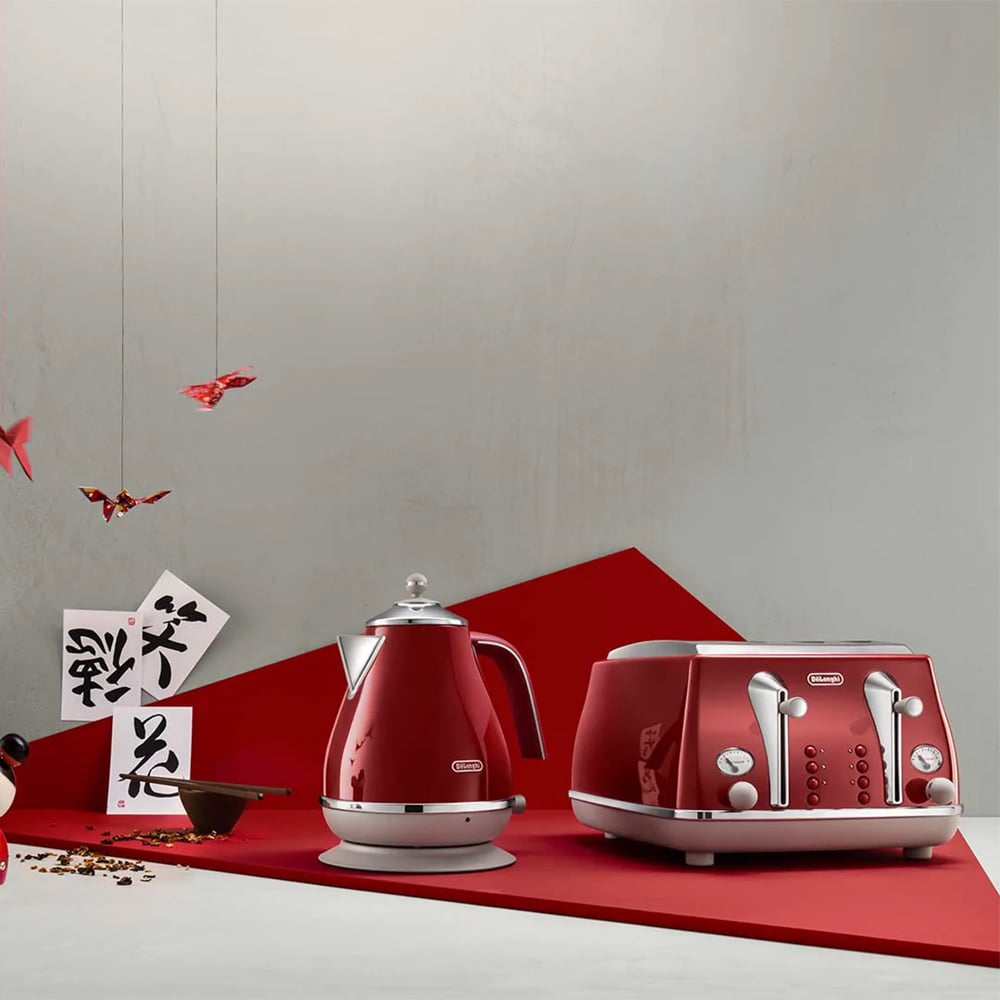 delonghi icona kettle red