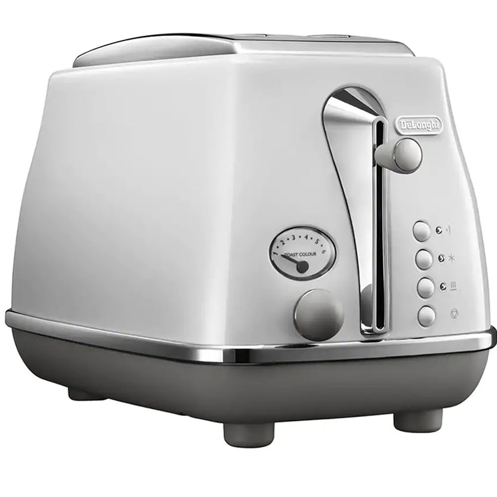 DeLonghi Icona Capitals 2 Slice Toaster CTOC2003 S White Peter's of Kensington