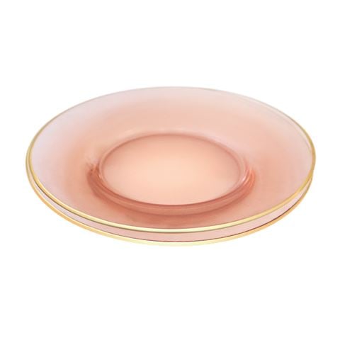 Cristina Re Classique Glass Side Plate Set Rose 2pce - Peter's of Kensington