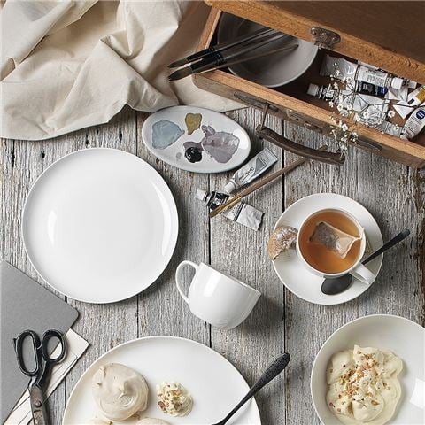 Ecology - Canvas Side Plate White 21cm