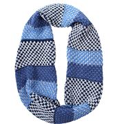 DLUX - Issy Cotton Chunky Knit Loop Scarf Navy