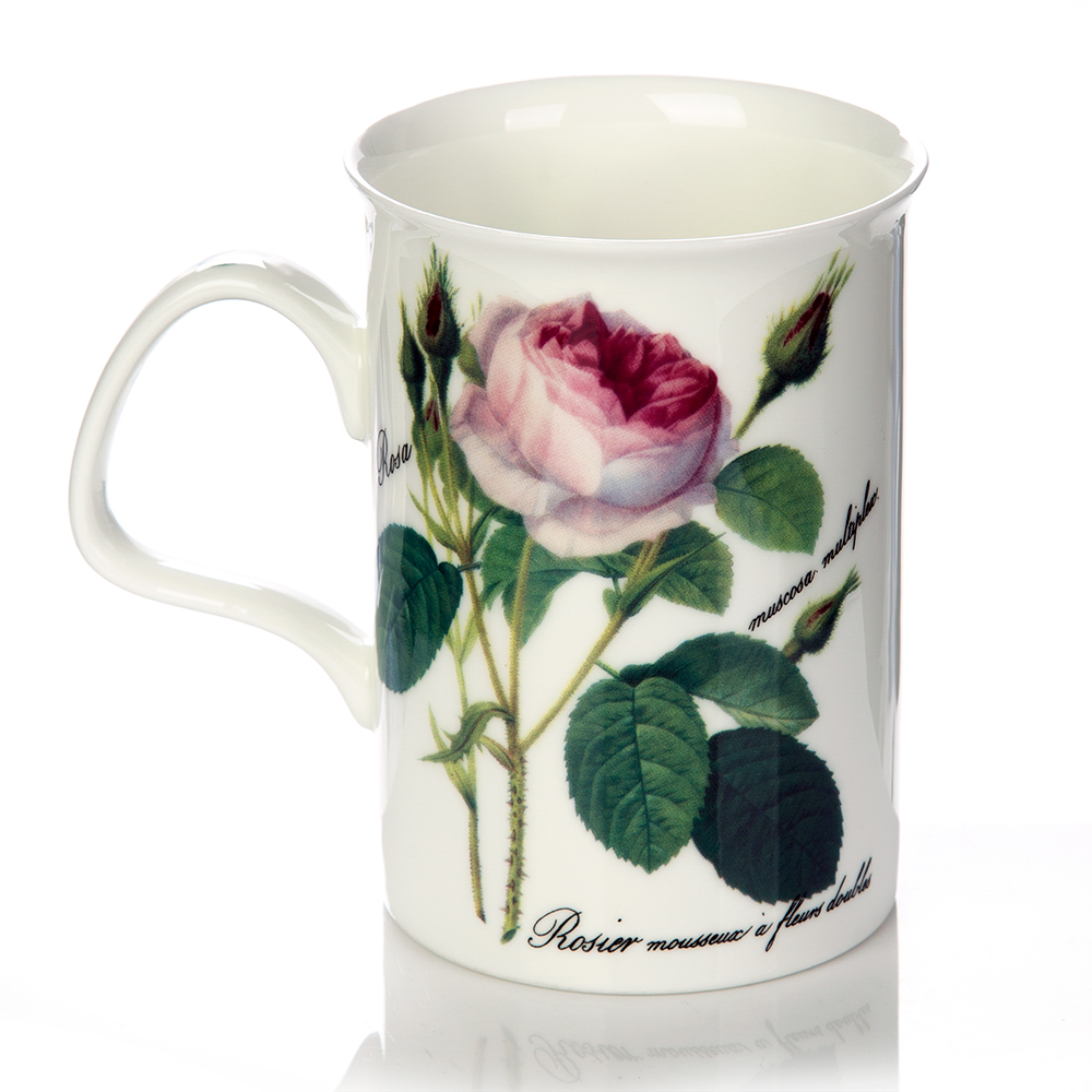 Roy Kirkham - Redoute Rose Lancaster Mug White | Peter's of Kensington