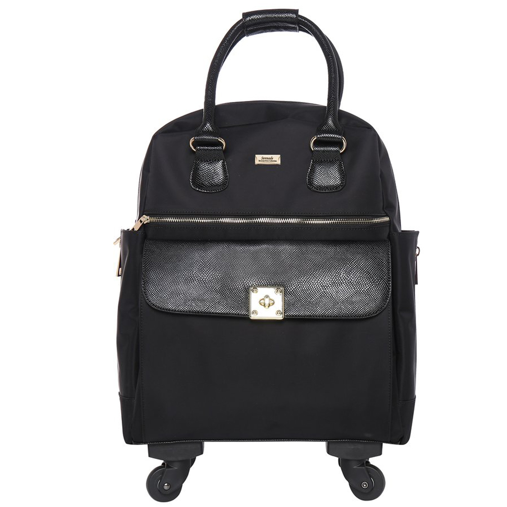 Serenade Leather - Houston Cabin Luggage Black | Peter's of Kensington