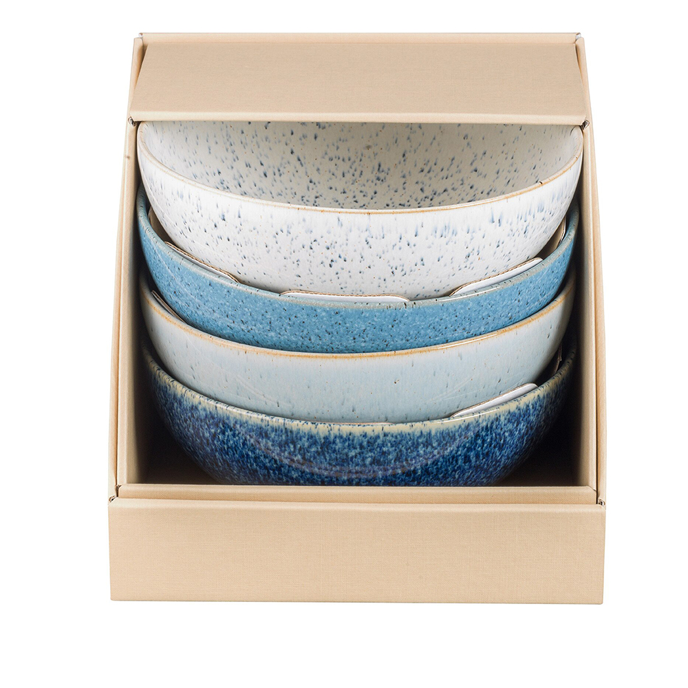 Denby Studio Cereal Bowl Blue Set 4pce Peter's of Kensington