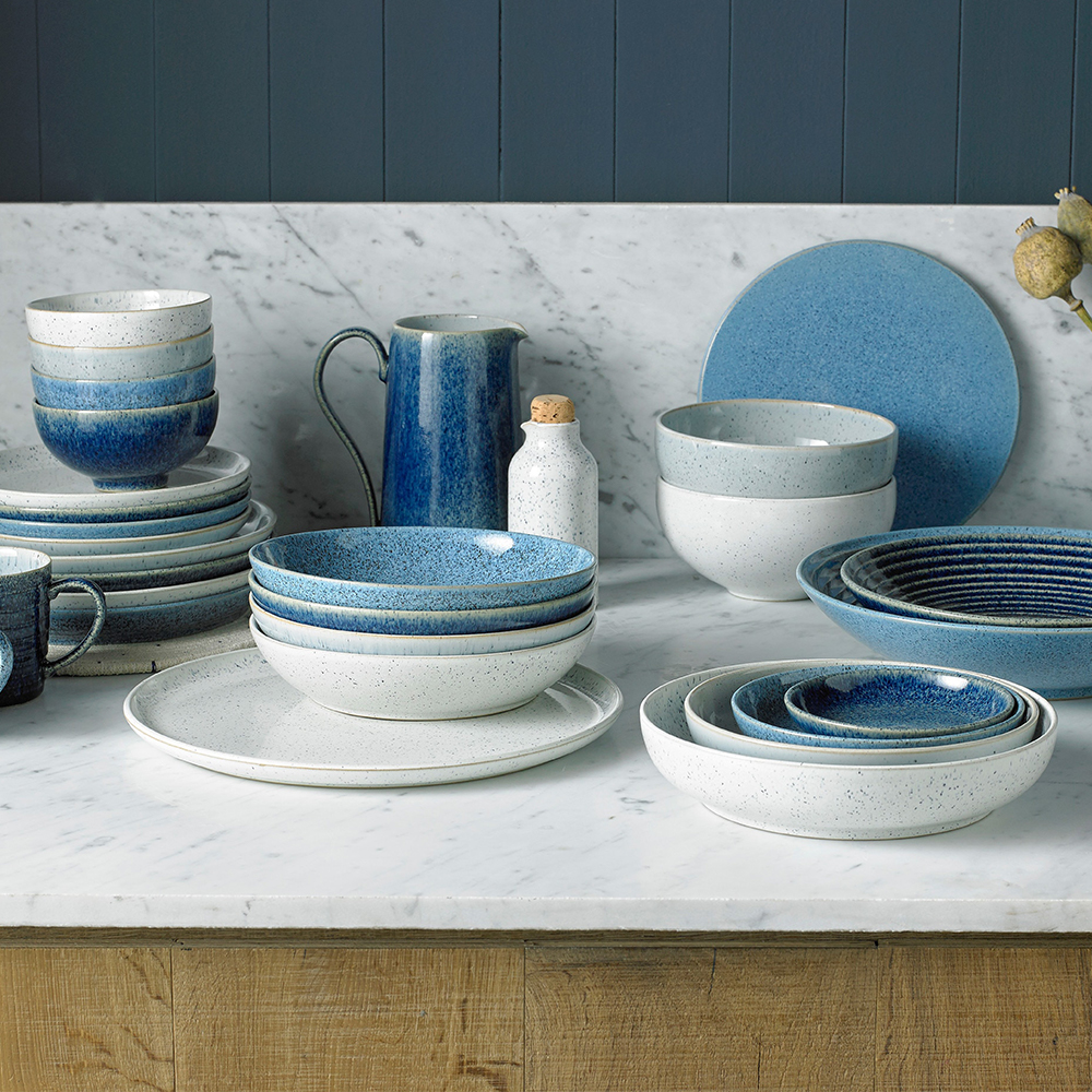 Denby Studio Pasta Bowls Blue Set 4pce Peter's of Kensington