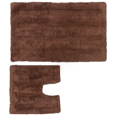 Mansours - Bath Mat Set Chocolate 2pce