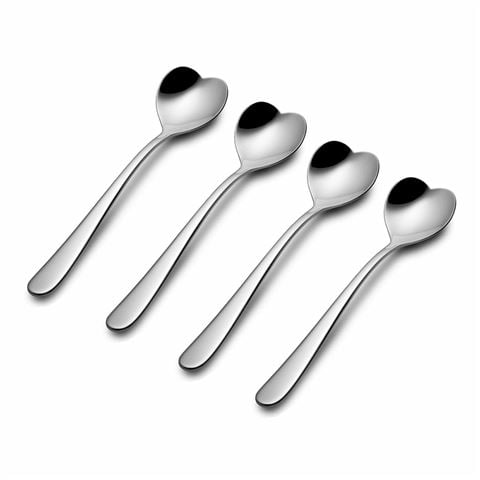 EQLEF® Teaspoons Stainless Steel Tea Shovel Coffee Spoon Set Small Scoop for Milk Powder Grains Protein Spices 3 Pcs 