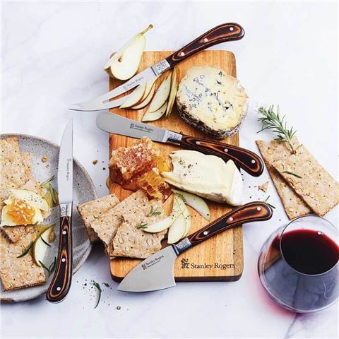 Stanley Rogers - Pistol Grip Steak Knives Dark Wood Set 4pce