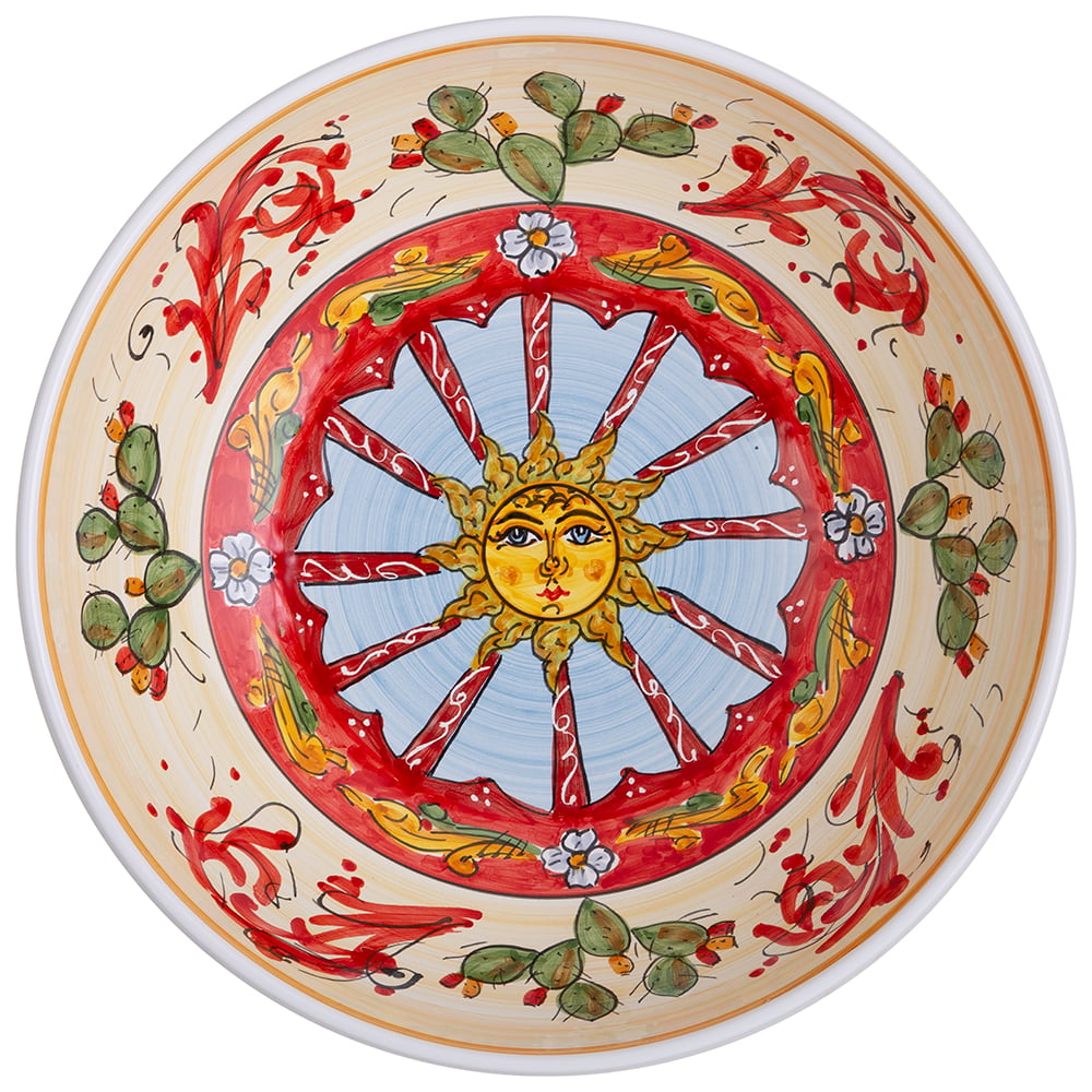 Ceramiche Siciliane - Sicily Line Serving Bowl Sun 35cm | Peter's of ...