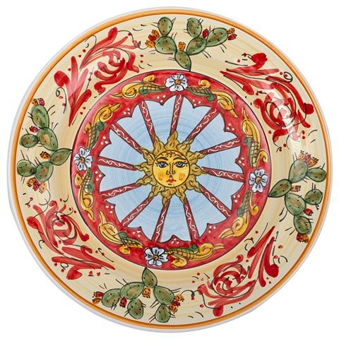 Ceramiche Siciliane - Sicily Line Round Plate 38cm | Peter's of Kensington