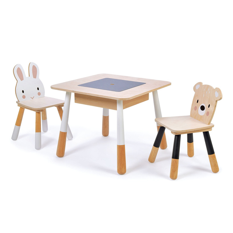 Tender Leaf Forest Wooden Table And 2, Toddler Wooden Table And Chairs Australia