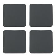 Vacavaliente - Recycled Leather Coaster Charc 10cm Set 4pce