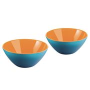 Guzzini - My Fusion Bowl Orange & Sea Blue 12cm Set 2pce