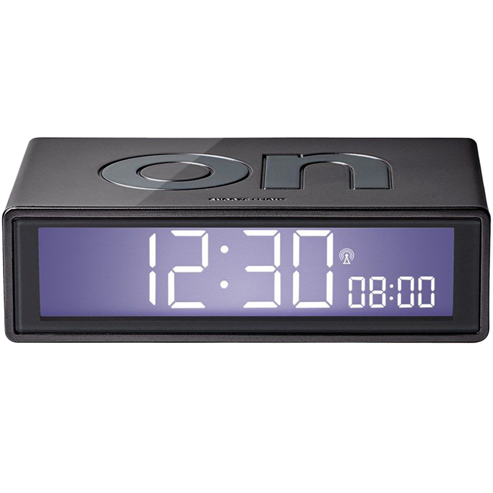 Lexon Flip+ Alarm Clock Gun Metal Peter's of Kensington
