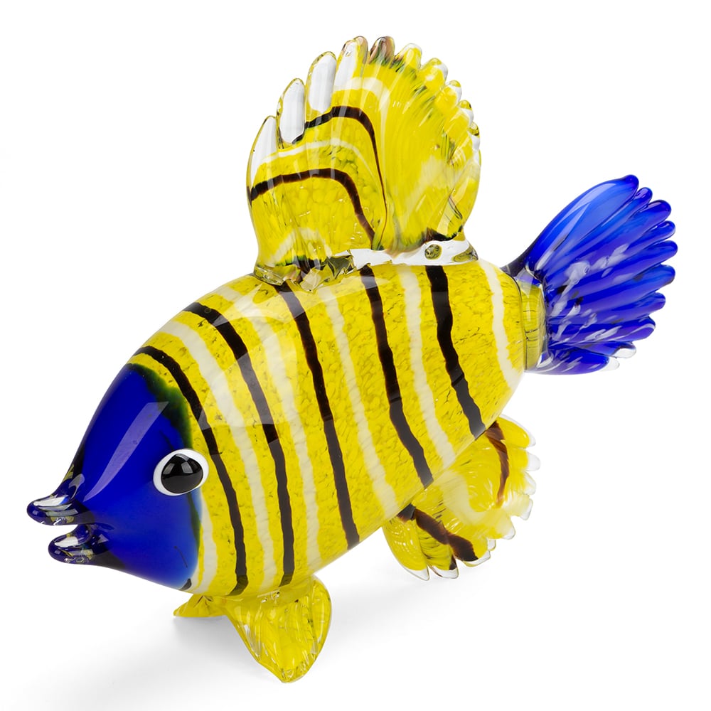 Zibo Glass Royal Angelfish Ornament Peter's of Kensington
