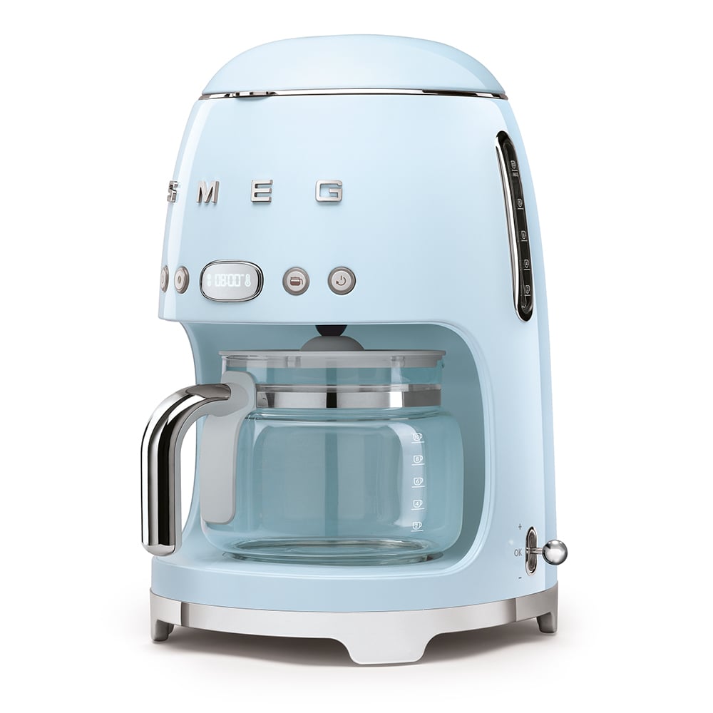 Smeg Retro Drip Filter Coffee Machine DCF02 Pastel Blue Peter's of