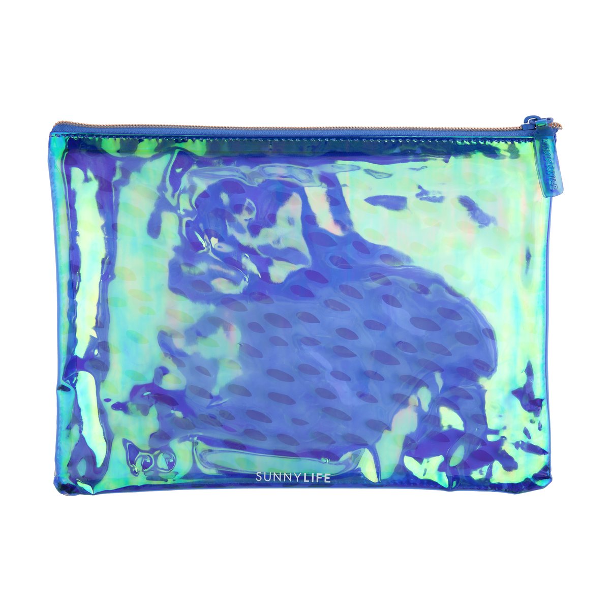 SunnyLife - See Thru Pouch Electric Bloom Blue | Peter's of Kensington