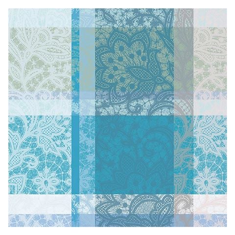 Garnier-Thiebaut - Mille Dentelles Turquoise Coton Napkin