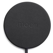 Moon - Ultra Slim Wireless Charger Leather Black