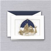Crane & Co - Hand Engraved Peaceful Manger Cards 10pce
