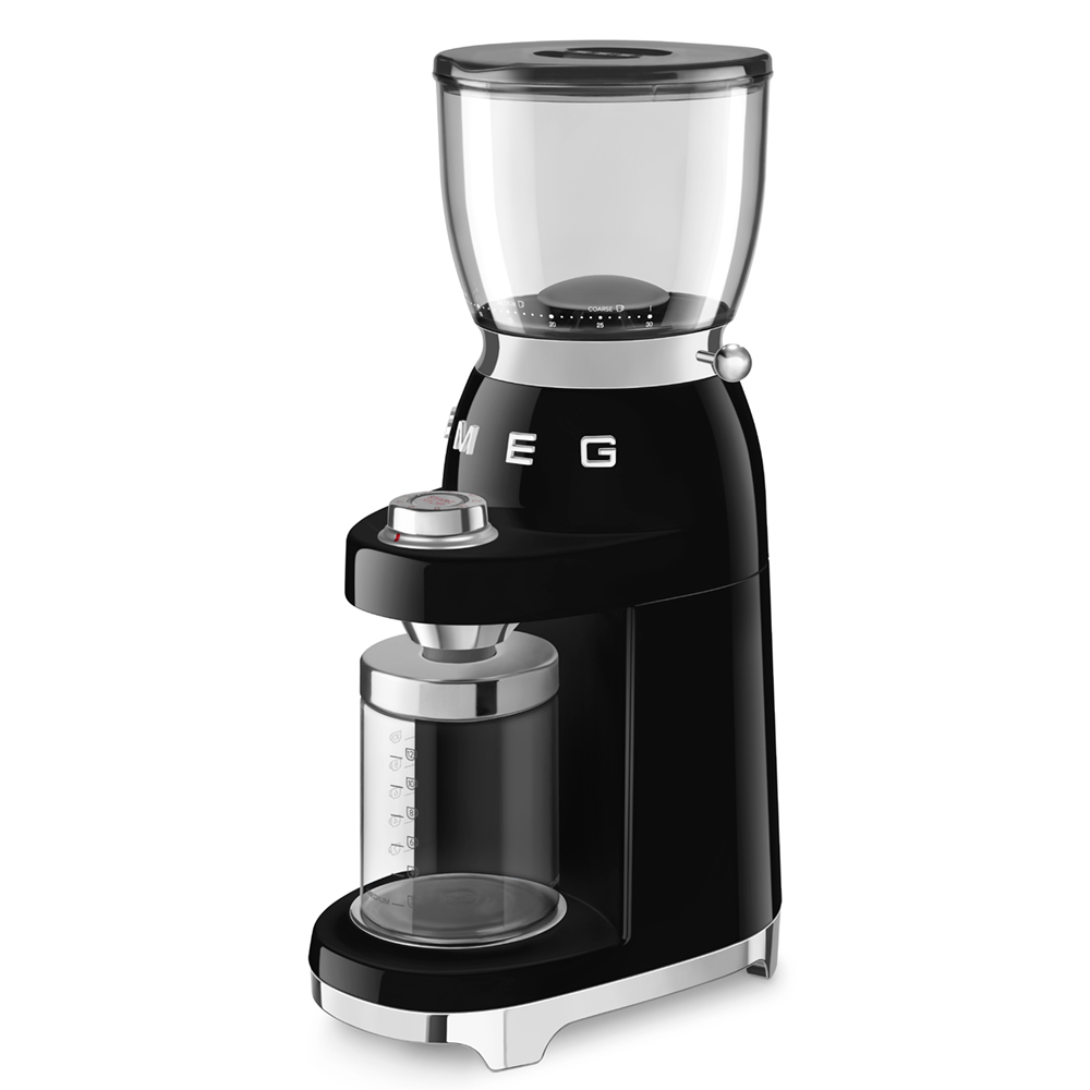 Smeg 50's Retro Coffee Grinder CGF01BLAU Black Peter's of Kensington