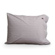 Lexington - Poplin Striped Pillowcase Grey/White/Red 50x75cm