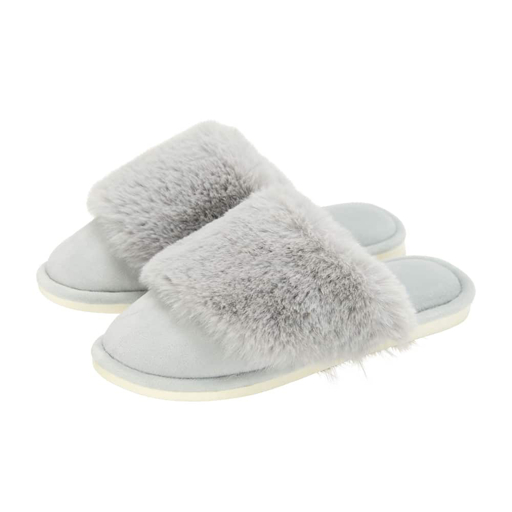 A.Trends - Cosy Luxe Slippers Small/Medium Grey | Peter's of Kensington